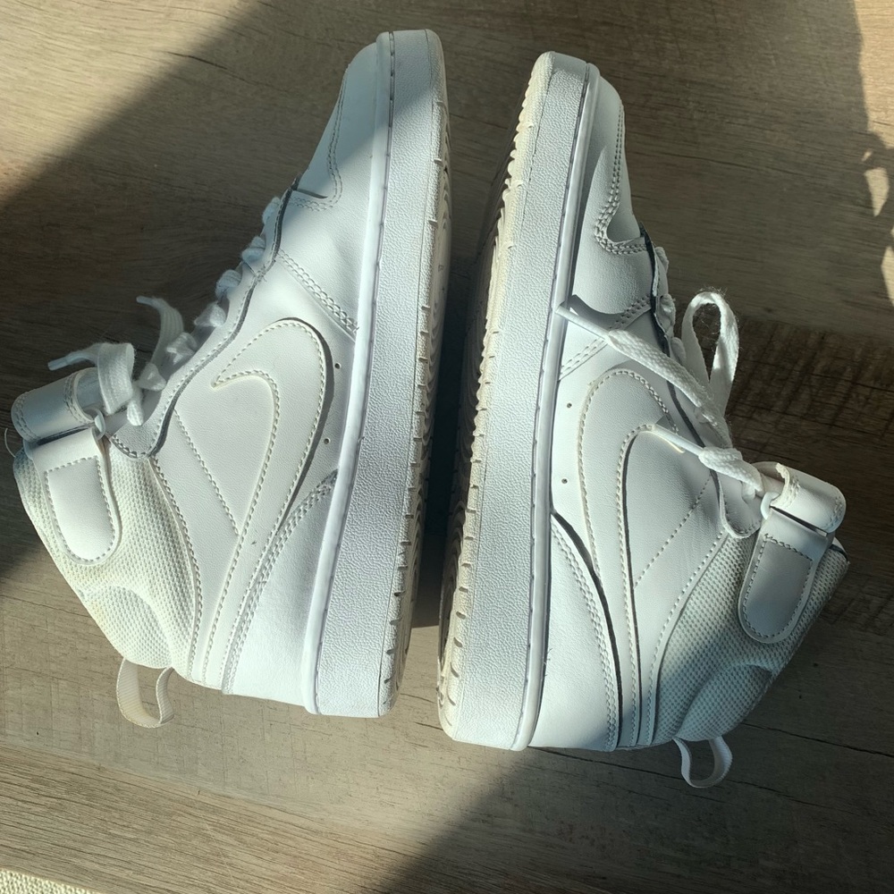 Nike Court Borough Mid 2 White Sneaker Leather 7.5 - Picture 3 of 7